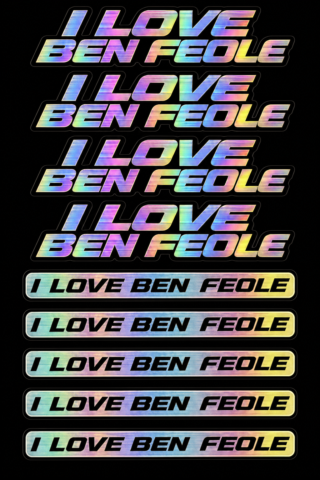 I Love Ben Feole Sticker Pack